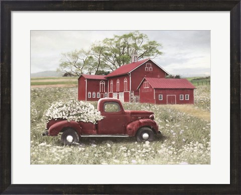 Framed Spring at the Barn Print