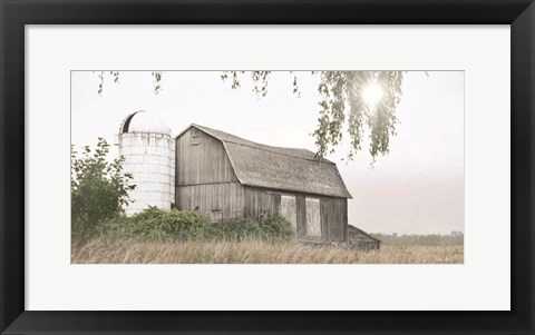 Framed Foggy Watkins Glen Farm Print