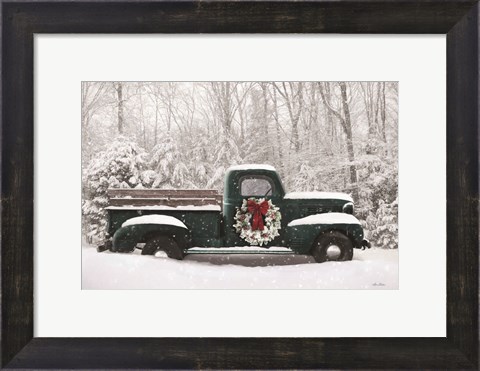 Framed Holiday Vintage Truck Print