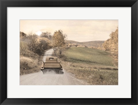 Framed Golden Country Road Print