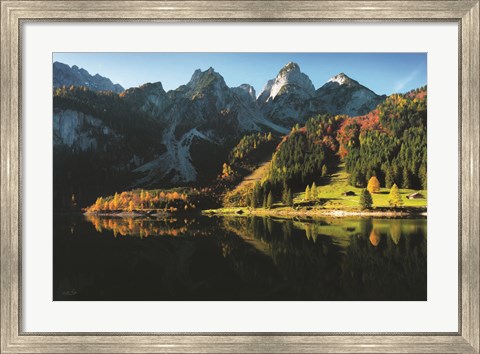 Framed Alps Reflected Print
