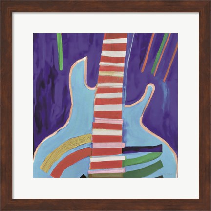 Framed Colorful Guitar Print