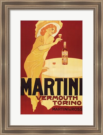 Framed Martini Rossi - Torino Print
