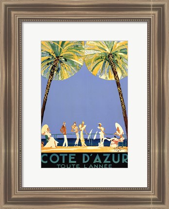 Framed Cote d&#39;Azur Print