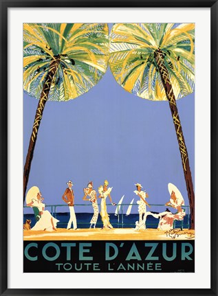 Framed Cote d&#39;Azur Print