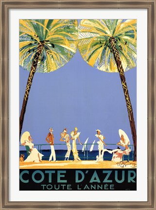 Framed Cote d&#39;Azur Print