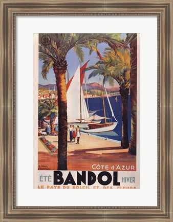 Framed Cote d&#39;Azur (Bandol) Print