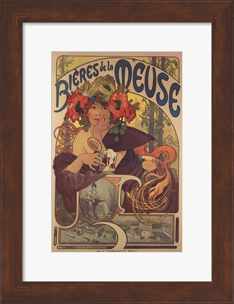 Framed Bieres de la Meuse Print