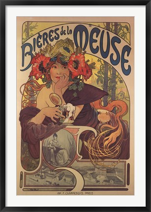 Framed Bieres de la Meuse Print