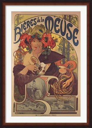 Framed Bieres de la Meuse Print