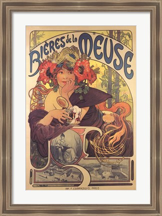 Framed Bieres de la Meuse Print