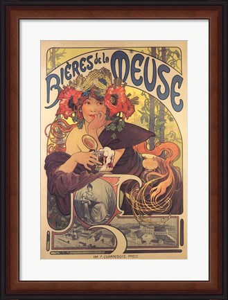 Framed Bieres de la Meuse Print