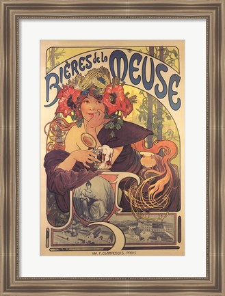 Framed Bieres de la Meuse Print