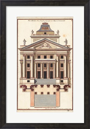 Framed Palladio Facade I Print