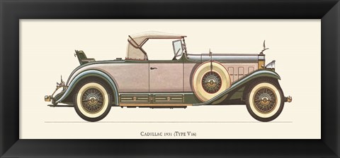 Framed Cadillac 1931 Print