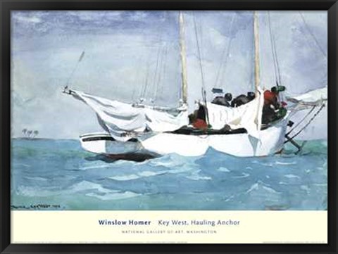 Framed Key West, Hauling Anchor Print