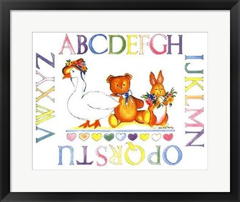 Framed Alphabet Sampler Print