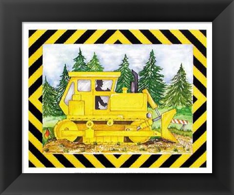 Framed Bulldozer Print