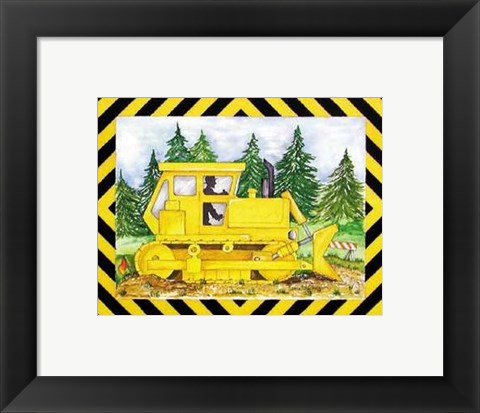 Framed Bulldozer Print