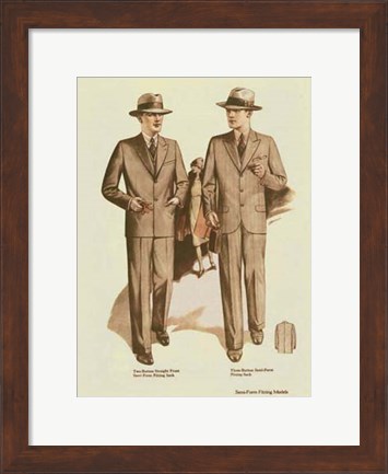 Framed Mens Fashion VI Print