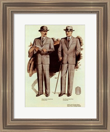 Framed Mens Fashion V Print