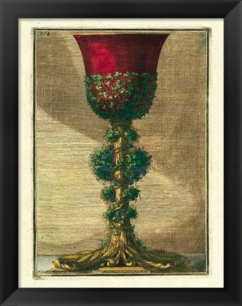 Framed Red Goblet I Print