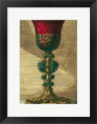 Framed Red Goblet I Print