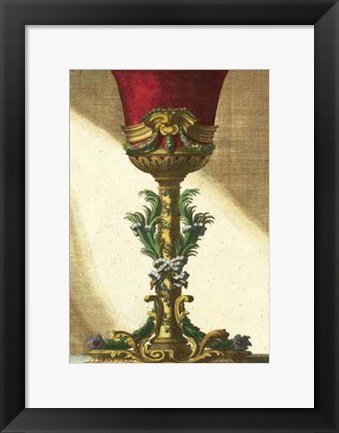 Framed Red Goblet II Print