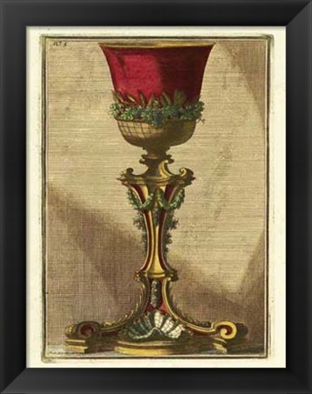 Framed Red Goblet III Print