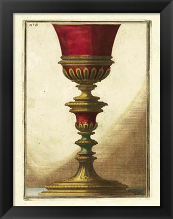 Framed Red Goblet IV Print