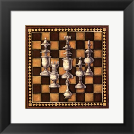 Framed Chess Set I Print