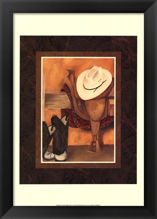 Framed Hat and Saddle (HI) Print