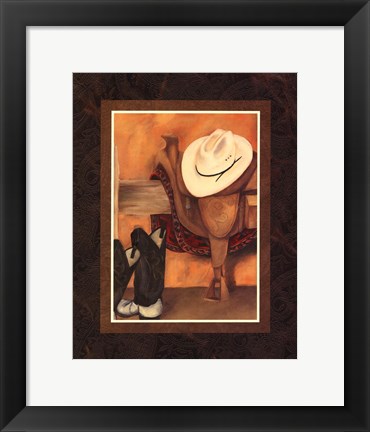 Framed Hat and Saddle (HI) Print