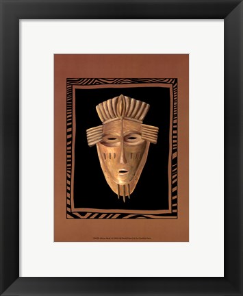 Framed African Mask I Print