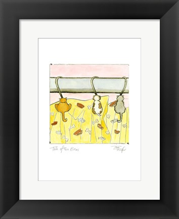 Framed Tale of Two Kitties Print