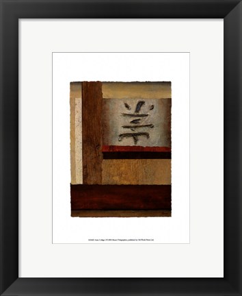 Framed Asian Collage I Print