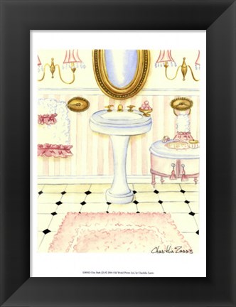 Framed Chic Bath (D) Print