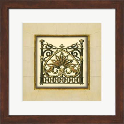 Framed Gate in Gesso II (H) Print