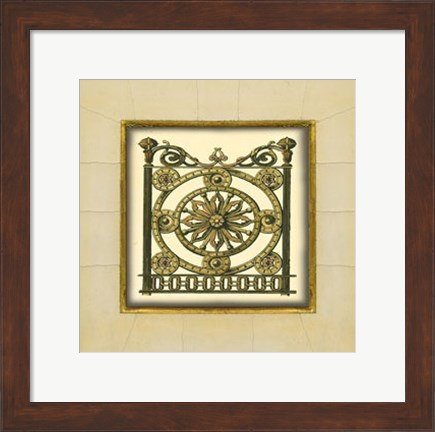 Framed Gate in Gesso III (H) Print