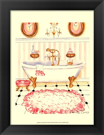 Framed Chic Bath II Print