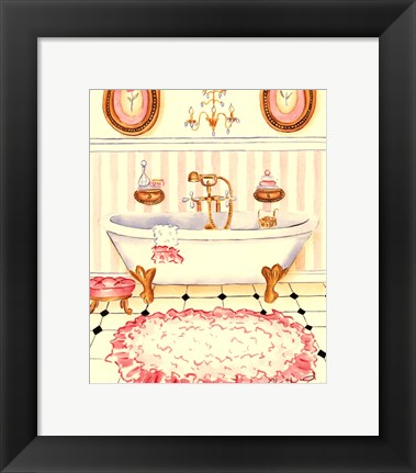 Framed Chic Bath II Print