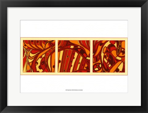 Framed Orange Fission I Print