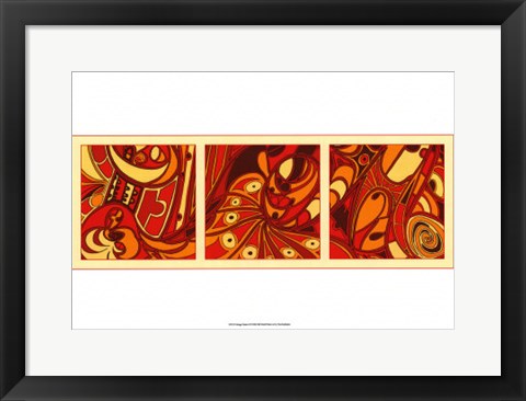 Framed Orange Fission II Print