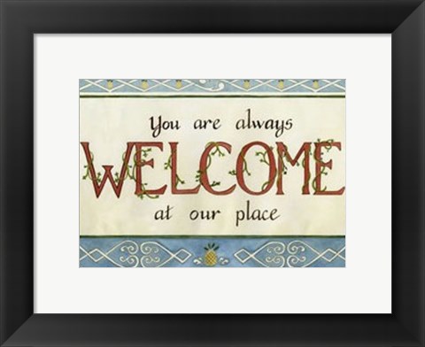 Framed Welcome Print