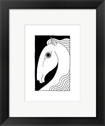 Framed Chevaux d&#39; Femme II Print