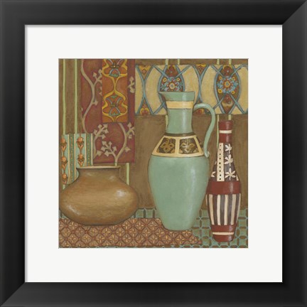 Framed Tapestry Still Life I Print