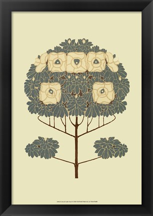 Framed Arts and Crafts Tree II Print