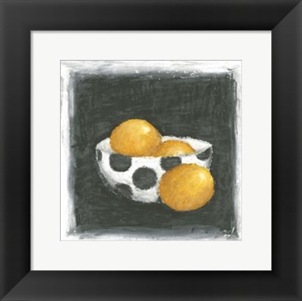 Framed Oranges in Bowl Print