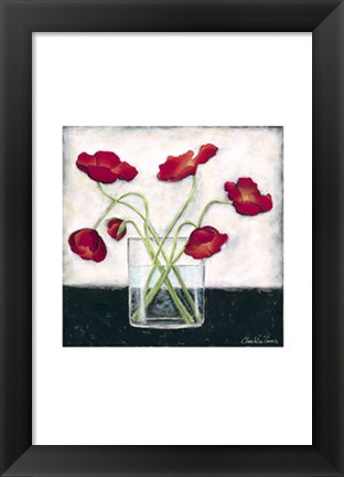 Framed Printed Modern Poppies I Print