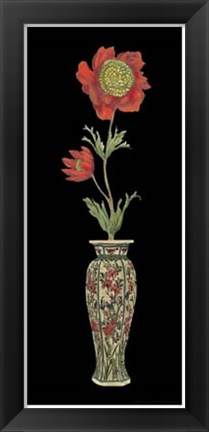 Framed Anemone in Vase I Print